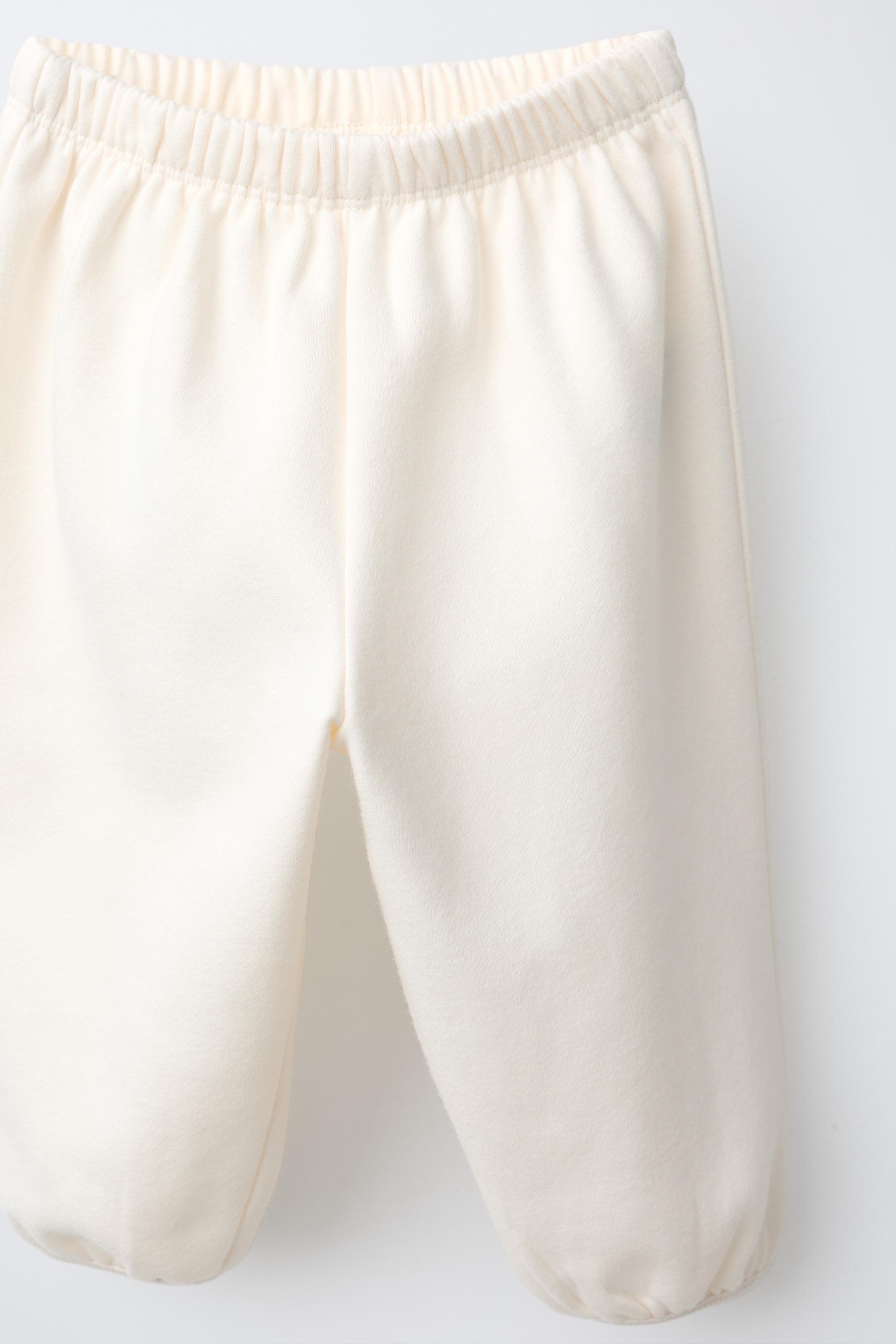 EMBROIDERED TEXT SWEATSHIRT AND PANTS SET